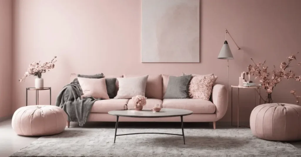 Dusty Rose, colour to Complement Your Gray Couch