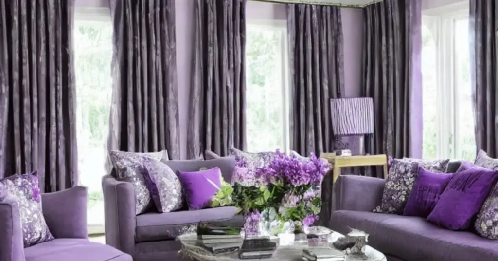 Lilac, Curtain Colors to Complement Your Gray Couches