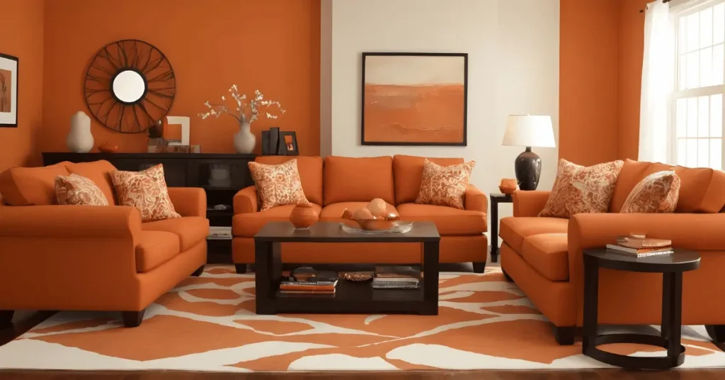 Burnt Orange Living Room