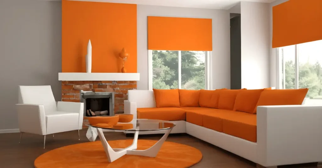 Orange Living Room Accessories