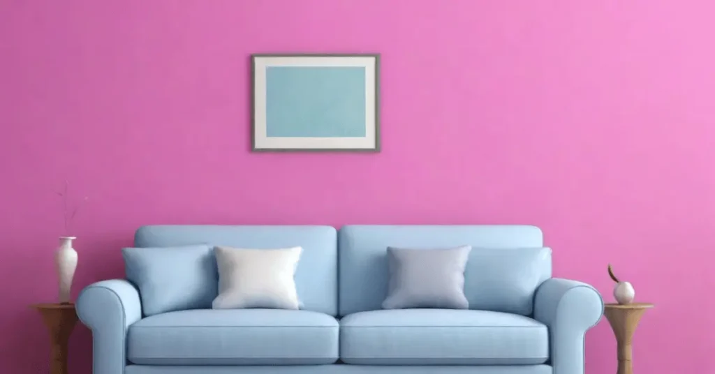 Choosing Blue And Pink Paint Colors And Wall Treatments