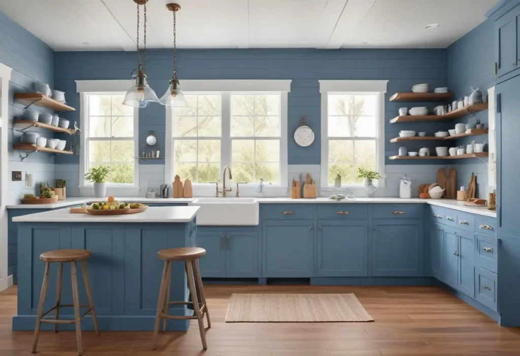 Blue Shiplap Kitchen