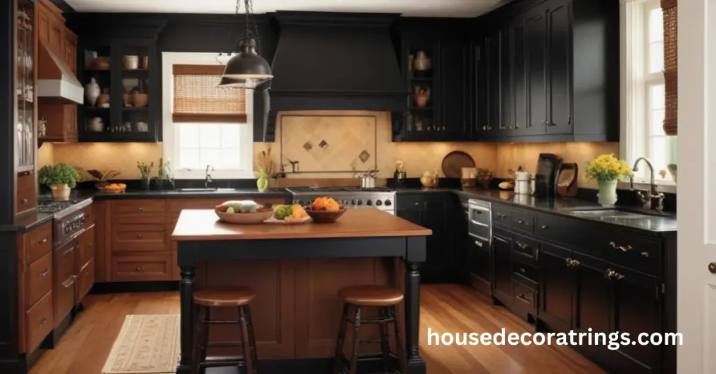 Combining Black and Brown for Colonial Kitchens