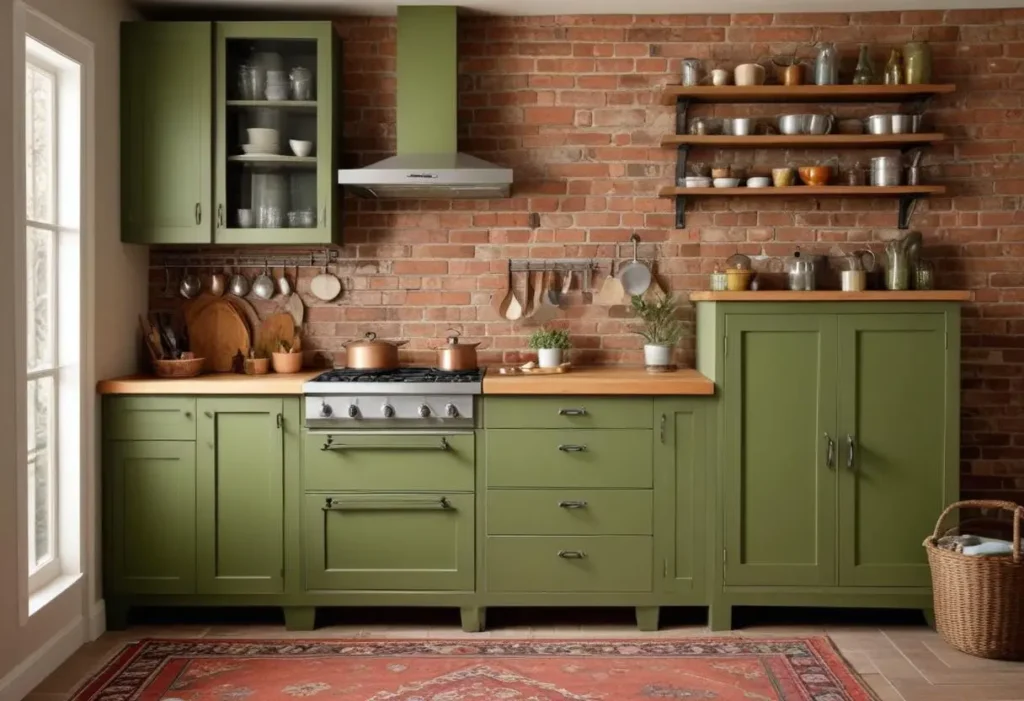 Design Styles that Complement Olive Green Cabinets