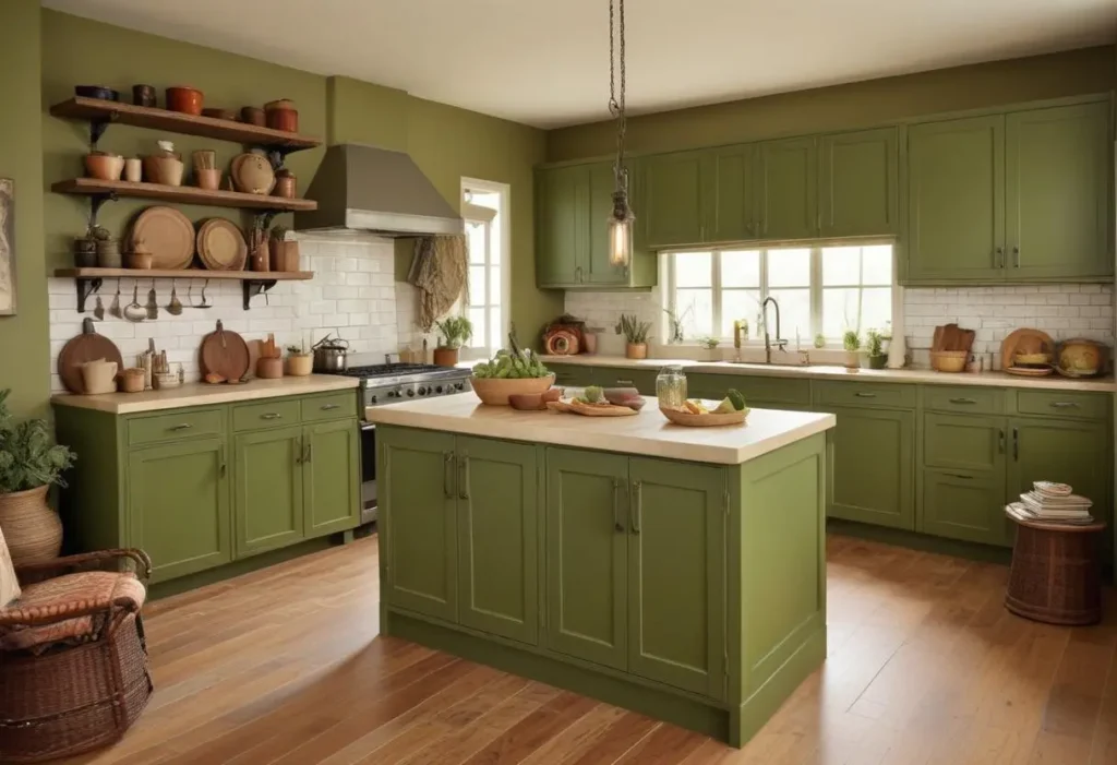 Utility of Selecting Olive Green Cabinets