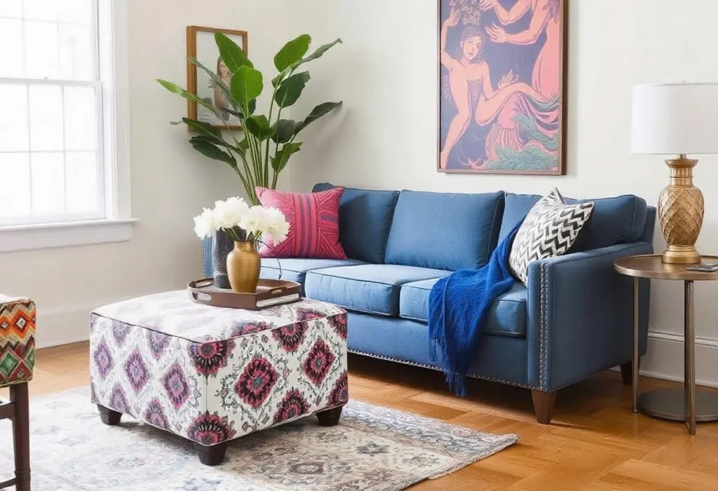 Boho Print Ottomans