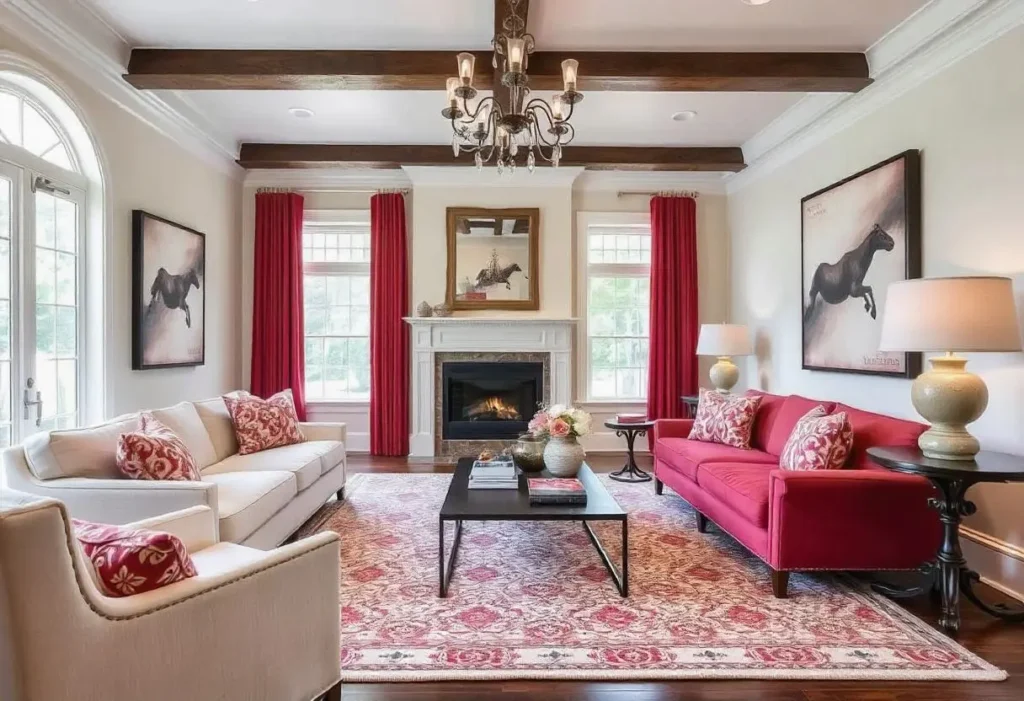 Red and Cream Living Room Ideas